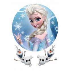 Frozen Elsa&Olaf Yenilebilir Pasta Resim Baskısı