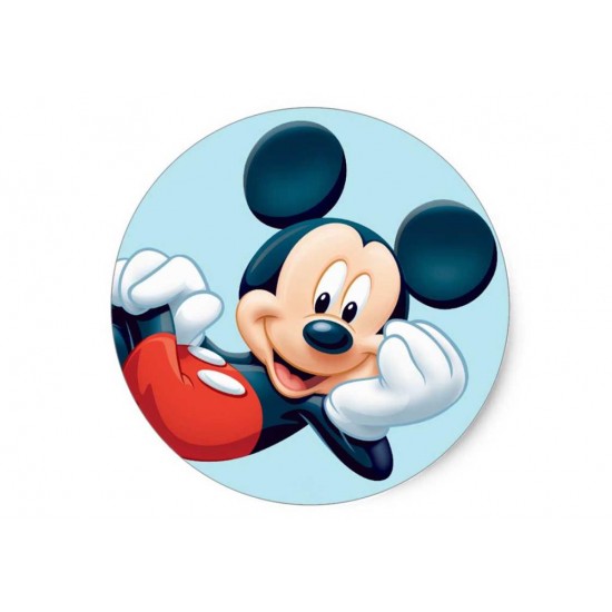 Mickey Mouse 2 Yuvarlak Yenilebilir Pasta Resim Baskısı